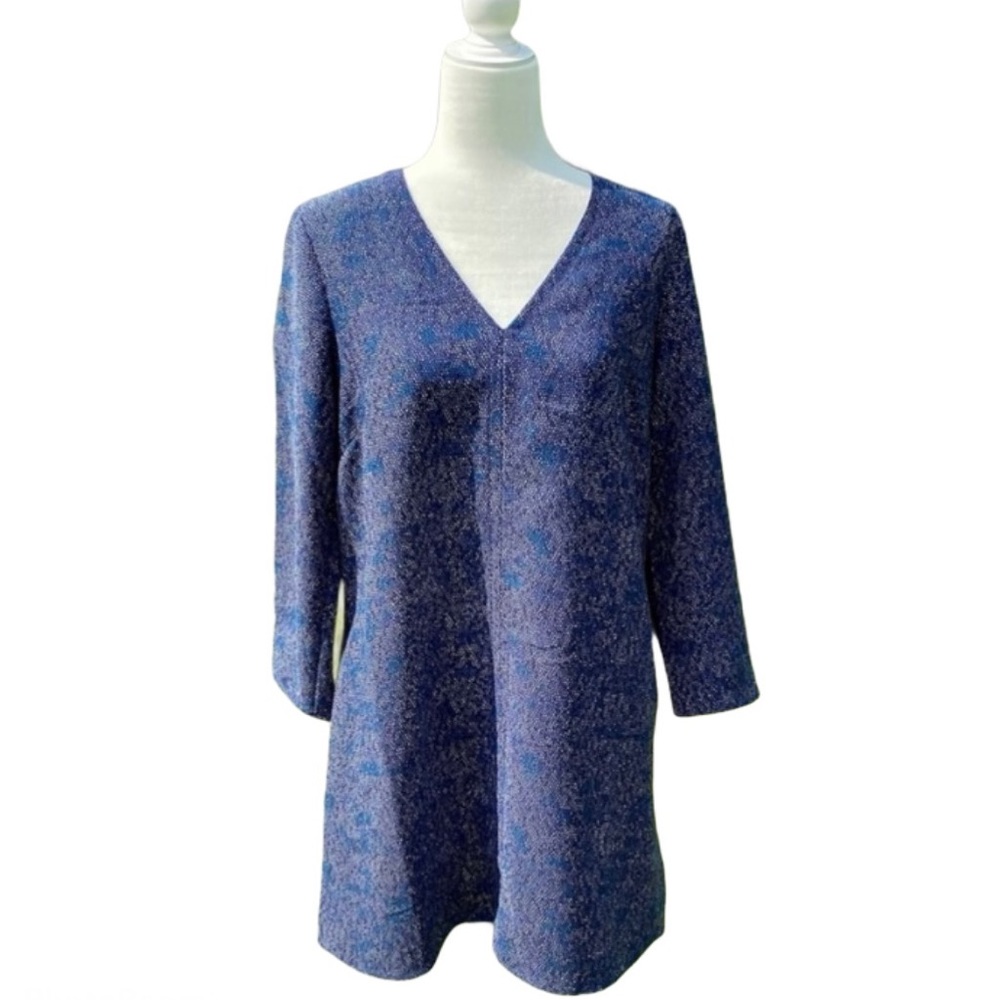Gap Blue Dotted Shift Dress with Pockets, Sz Sm - Picture 2 of 10